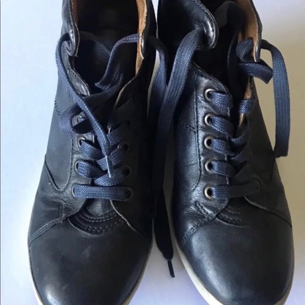 As98 Navy Blue High Top Sneakers